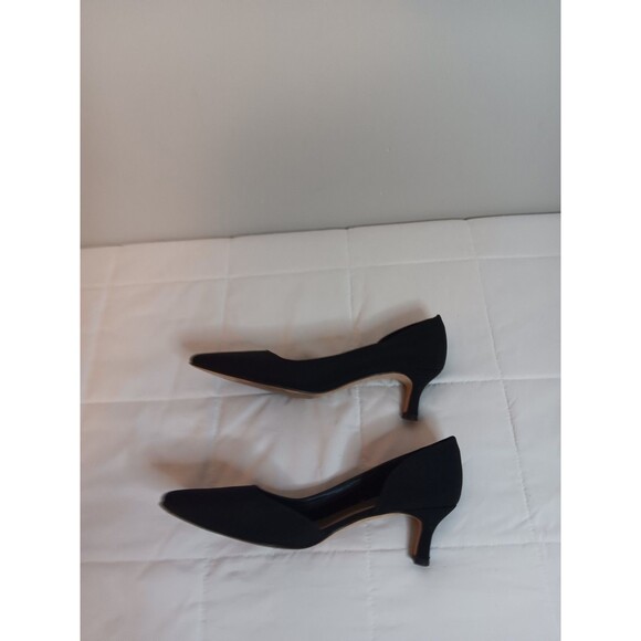 Ross Hommerson Black Heels Fabric Upper Leather Soles Sz 10 Formal Dressy - Picture 6 of 7